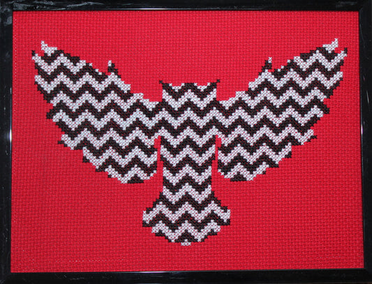 Black Lodge Owl Cross Stitch Pattern