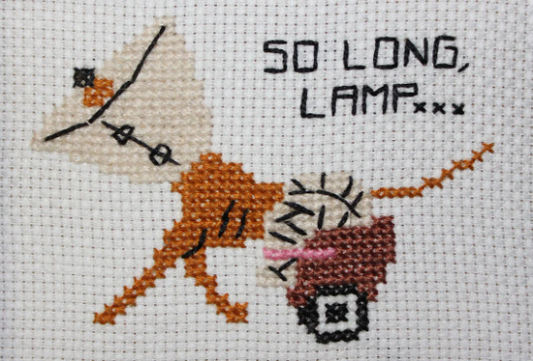 So Long, Lamp cross stitch pattern