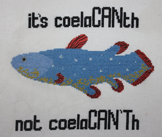 Motivational Coelacanth Cross Stitch Pattern